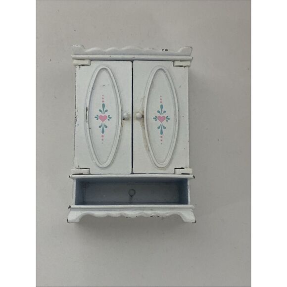 1980 Mattel The Littles Armoire Wardrobe #1796-3099 Die-Cast Metal Hong Kong Dol - Picture 4 of 12